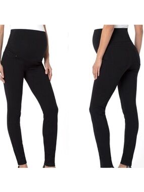 LIVERPOOL Leggings Maternity NEW Stretch Jeans Pockets Black Size 4/27